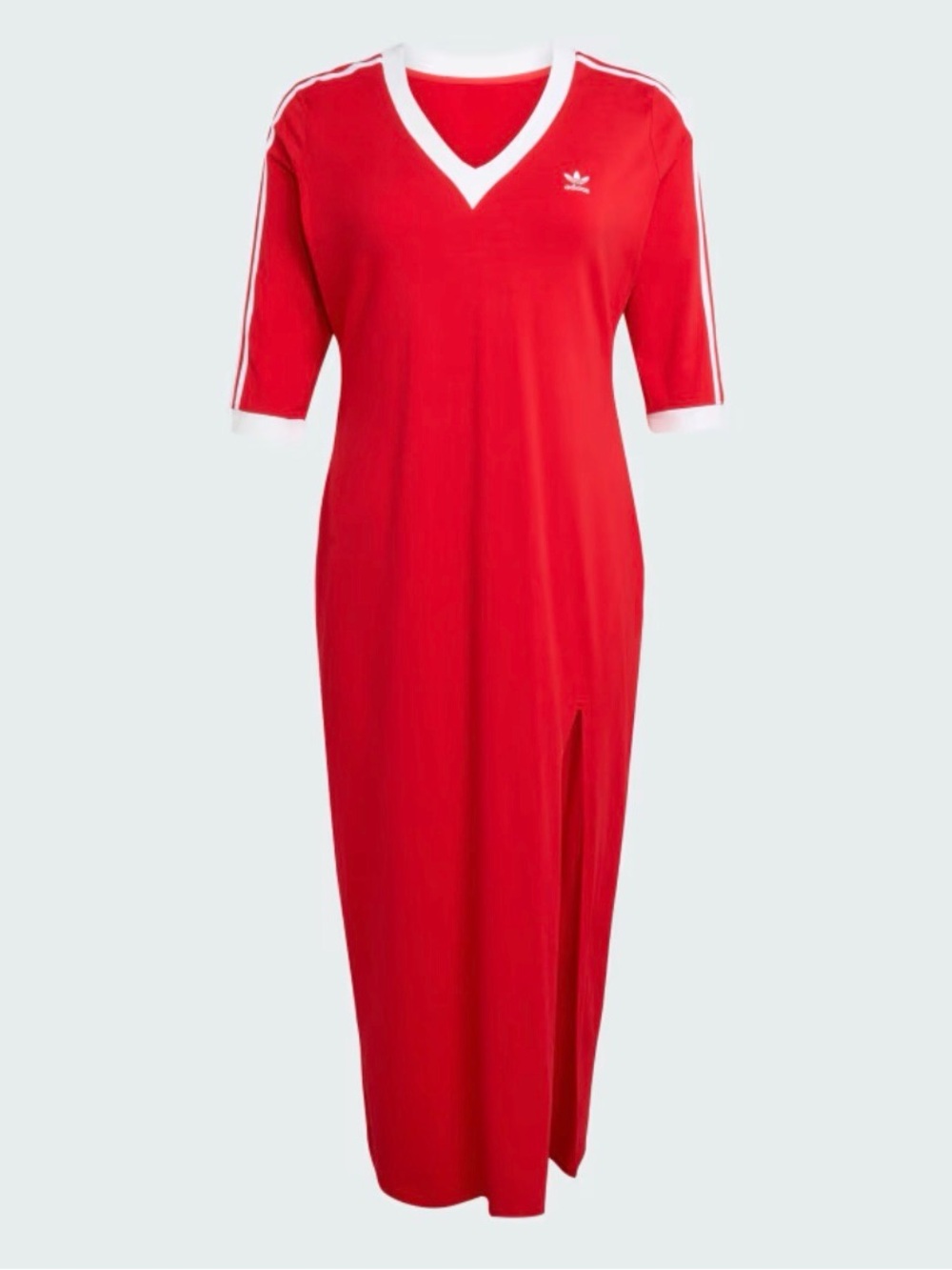 adidas Adicolor Classics 3-Stripes V-Neck Maxi Dress